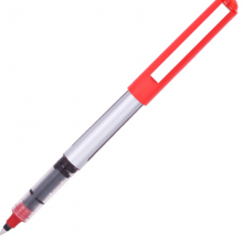 得力(deli)0.5mm红色直液式走珠签字笔学生考试中性笔 12支/盒S656